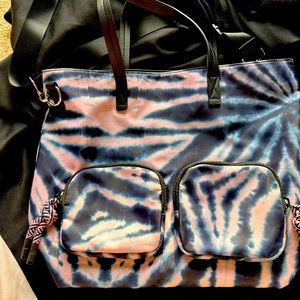 Like Dreams:   Brand new without tags tote baby pink tie dye logo